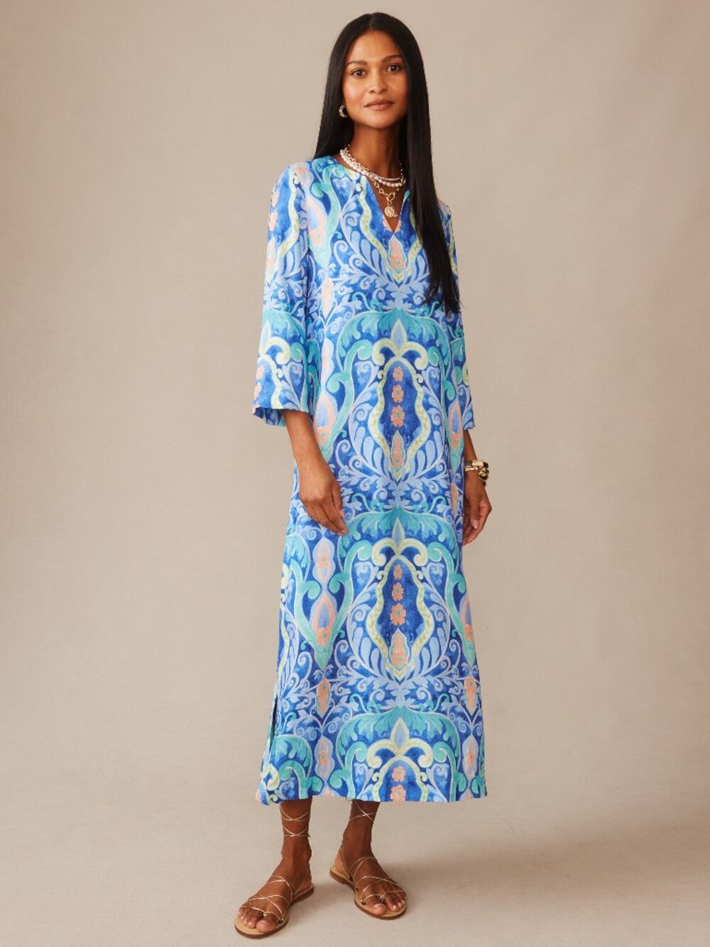 J McLaughlin Roni Silk Blend Dress in Midi Deco Bloom NEW